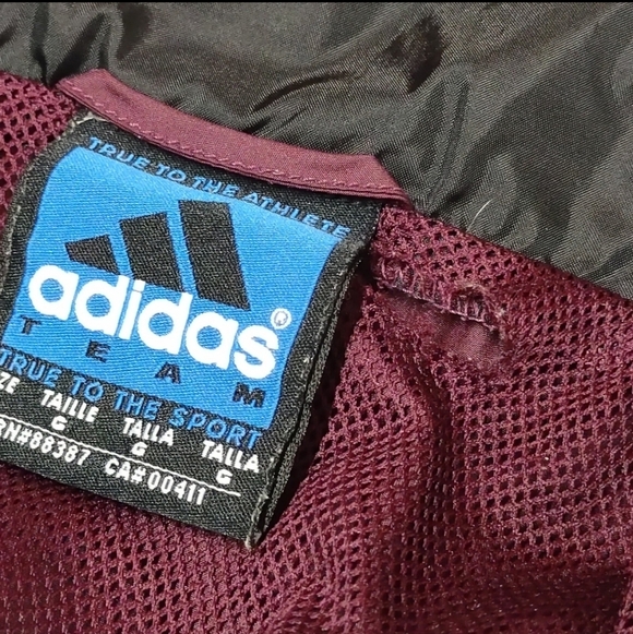 Adidas Sun Devils Men's Burgundy Windbreaker Jacket Size L - Picture 8 of 8